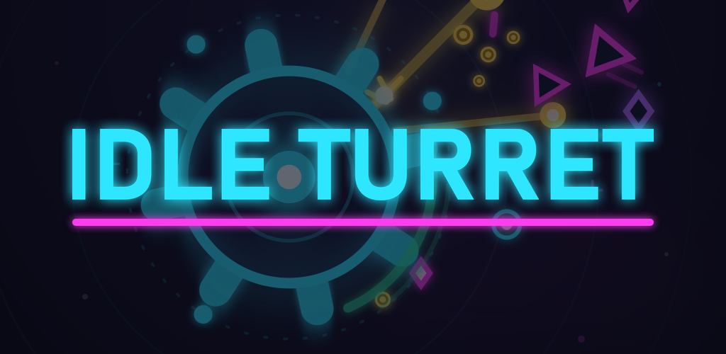 Idle Turret — neon tower defense battle scene